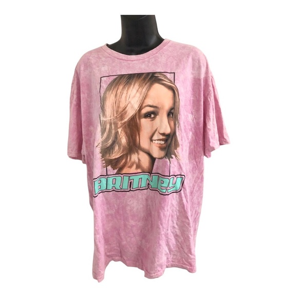 Britney Spears pink tie dye effect oversized t-shirt size‎ XL new - Picture 10 of 11